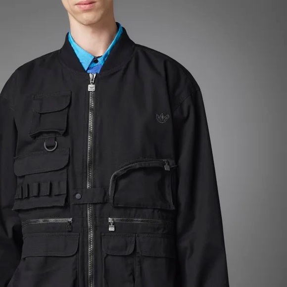 NWT ADIDAS ORIGINALS BLUE VERSION BOMBER JACKET HD4800 - Picture 10 of 16